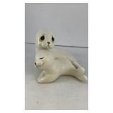 Ceramic Momma & baby white seal 4.5'x3.5'