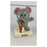 ENESCO ceramic Mouse on crutch 'Klutz' 2.5' T
