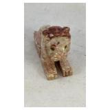 Miniature Carved stone lion 1.5' L