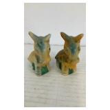 Porcelain burro salt & pepper shakers