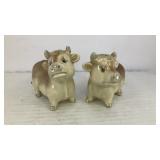 Porcelain handpainted cows salt & pepper shakers