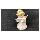 Bisque porcelain angel Christmas ornament