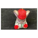 Bisque porcelain praying mouse Christmas ornament