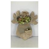 Porcelain angel w/ basket wall decor 11' x 10'