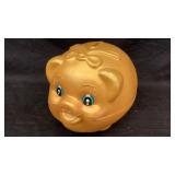 Golden Lady Pig plastic piggy bank 9' x 7' x 7'
