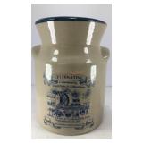 Red Wing stoneware milk can shaped vessel