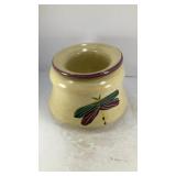 two piece stoneware dip/salsa chiller w/ dragonfly