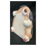 Ceramic dog coin bank and candle holder