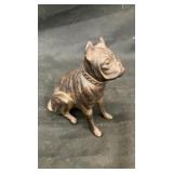 Cast iron bulldog coin bank 4.5' x 4.5' x 2'