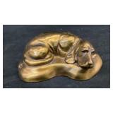 Metal hound dog coin bank 6' x 3'
