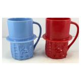(2) 4' Mr Peanuthead plastic cups