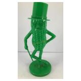 8.5' Mr Peanuthead Planter green plastic coin bank