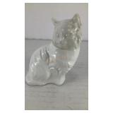 Small cat Avon glass bottle 3.75' x 1.5'