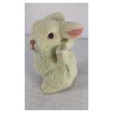 Small ceramic rabbit w/ bow 3' x 2' x 2'