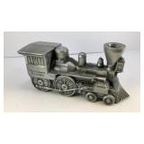 7' Train Engine cast iron coin bank