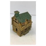 3' Mini House cast iron coin bank