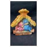 Lovebirds in Love Nest ceramic coin bank