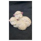 Ceramic sleeping lambs coin bank 5' x 4' x 3.5'