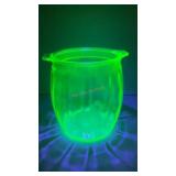 Uranium glass jar (no lid)