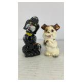 Porcelain dogs salt & pepper shakers 3.5' tall