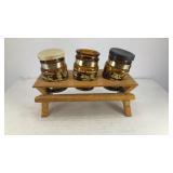 Souvenir (WI Dells) picnic table w/ shakers & jar