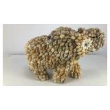 Elephant shaped from small seashells 7' x 5' x 3'