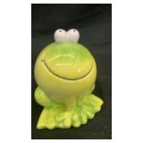 Ceramic fat frog coin bank 5.5' x 5' x 4'