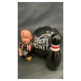 Ceramic Spare Money bowling ball coin bank