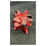 Vintage cast metal piggy bank 4.5' x 3.5' x 3'