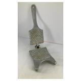 Vintage cast aluminum hand press / crusher