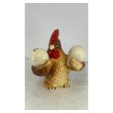 Rooster w/ eggs as salt & pepper shakers