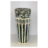 Red Wing ceramic green and white vase 9.5' x 4'