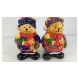 Ceramic Holiday Bear salt & pepper shakers