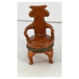Creamic arm chair trinket box 3' Tall