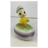 LEFTON porcelian duck container 3.5' T