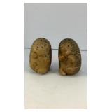 Hedgehogs ceramic salt and pepper shakers