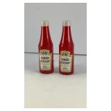 Heinz tomato ketchup bottles salt & pepper shakers