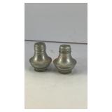 Vintage metal and glass salt & pepper shakers