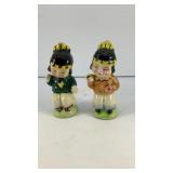 Native American kids ceramic salt & pepper shakers