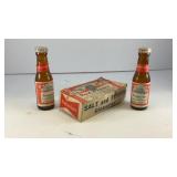 Budweiser glass bottles salt & pepper shakers