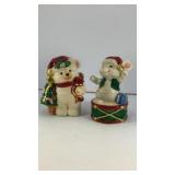 Christmas mouse & bear salt and pepper shakers
