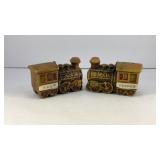 Locomotive ceramic salt and pepper shakers
