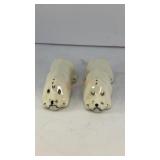 White dogs ceramic salt and pepper shakers