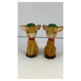 Christmas fawn salt & pepper shakers