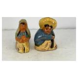 Ceramic Mexican couple salt & pepper shakers