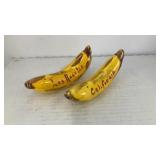 Ceramic bananas salt & pepper shakers