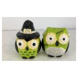 Halloween owls salt & pepper shakers