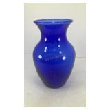 Blue glass vase 5.5' x 3.5'