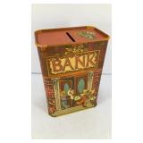 Metal Bank tin getaway 5' T