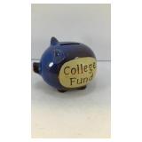 Ceramic College Fund piggy bank 4.5' T